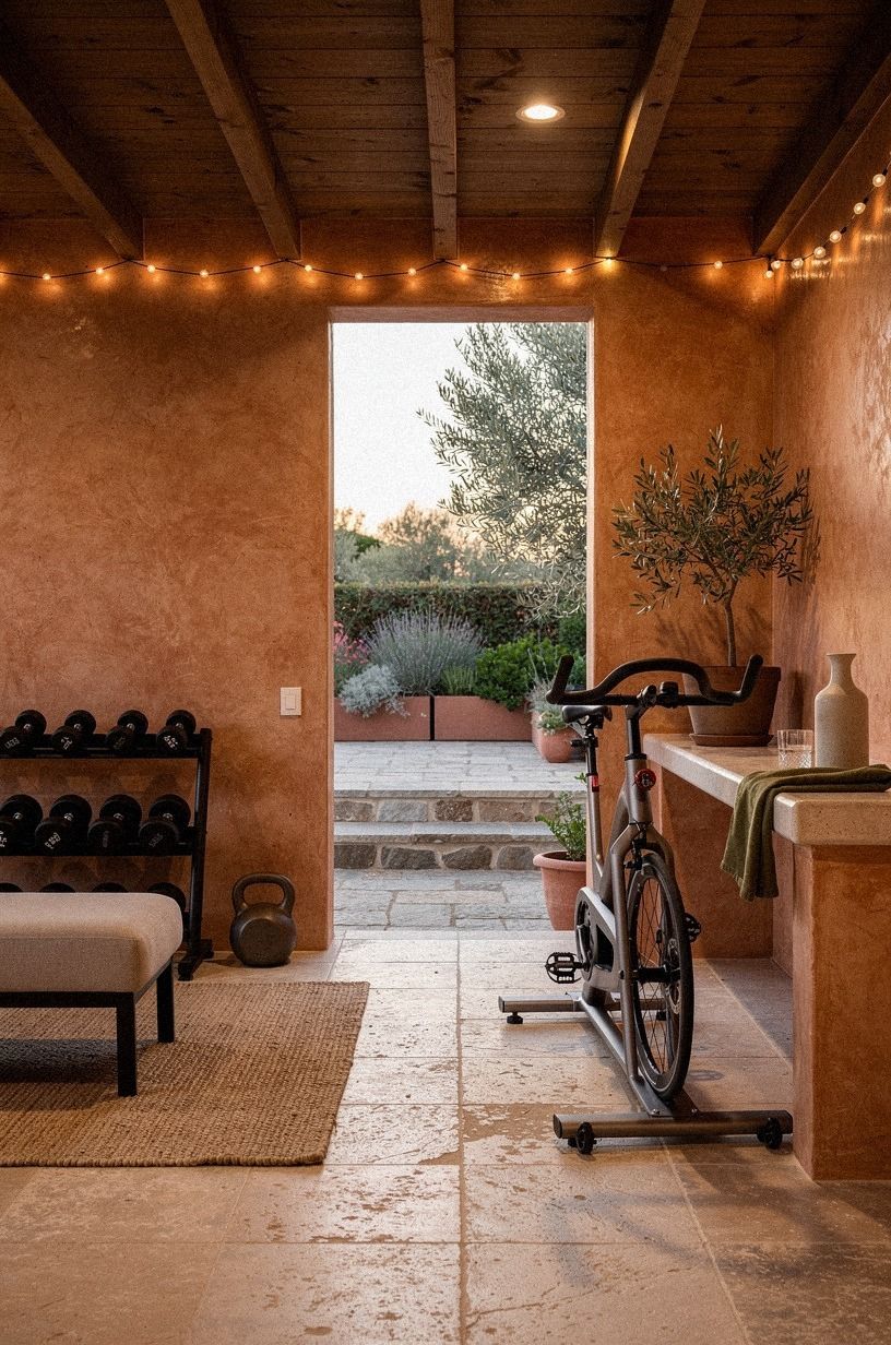 Style an Under Deck Gym With a Clear Path