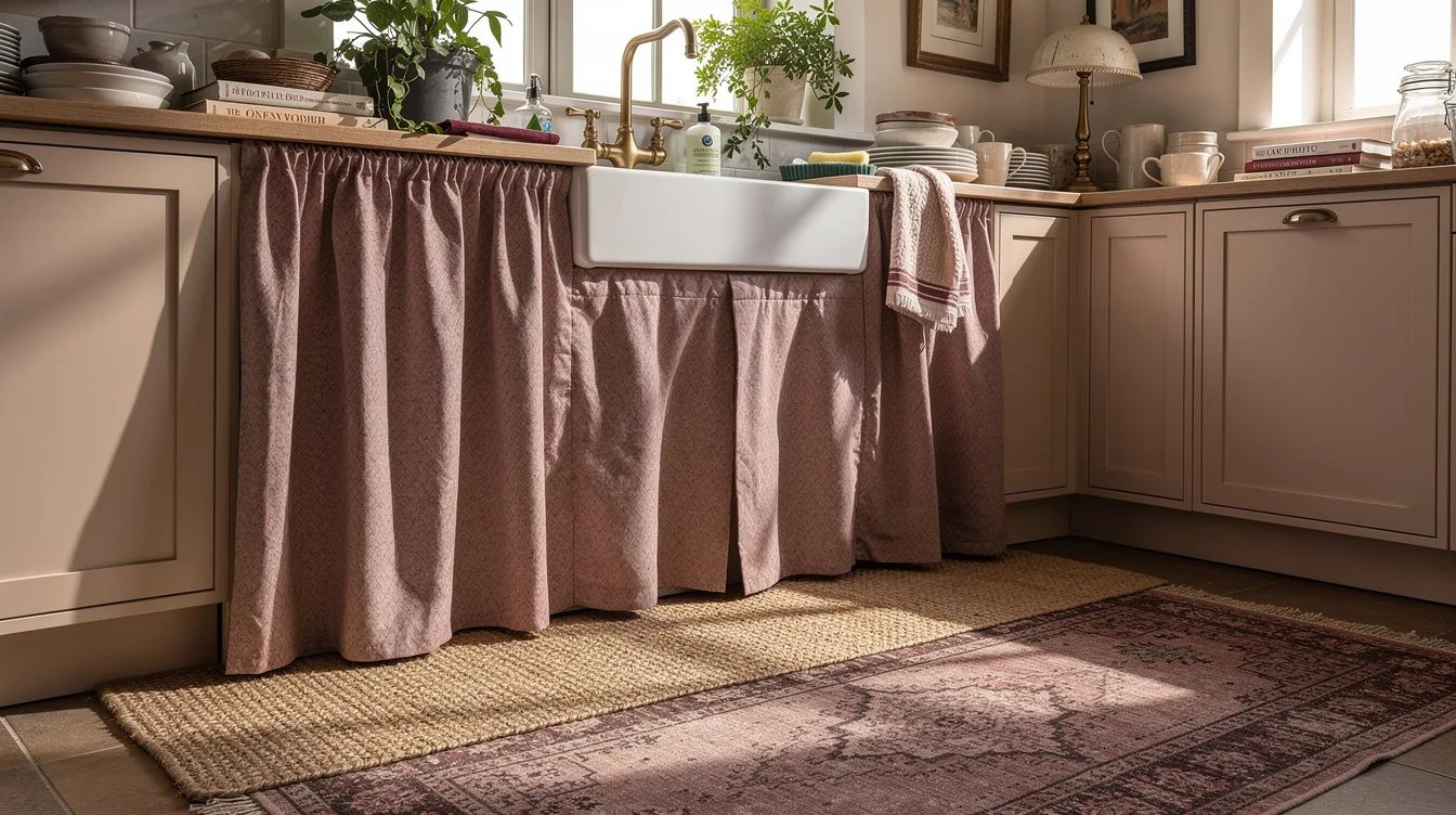 Hide the Sink Base Behind Fabric