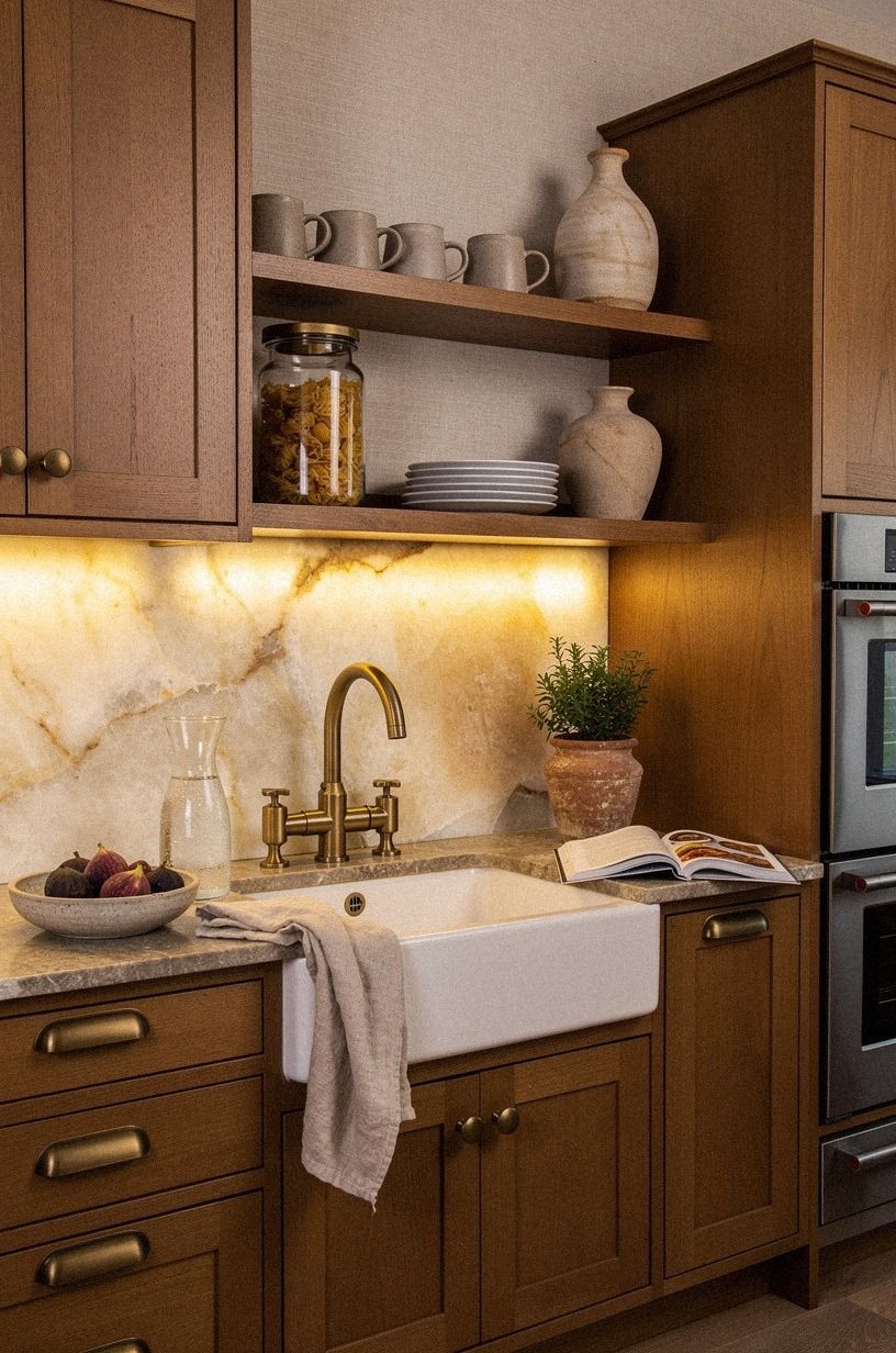 Frame the Sink with Cottage Texture