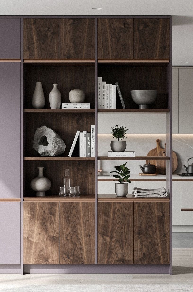 Mix Open Shelves with Closed Storage