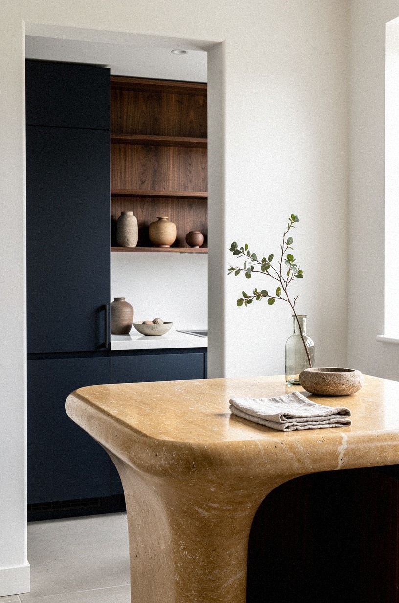 Shape the Countertop with Warm Materials