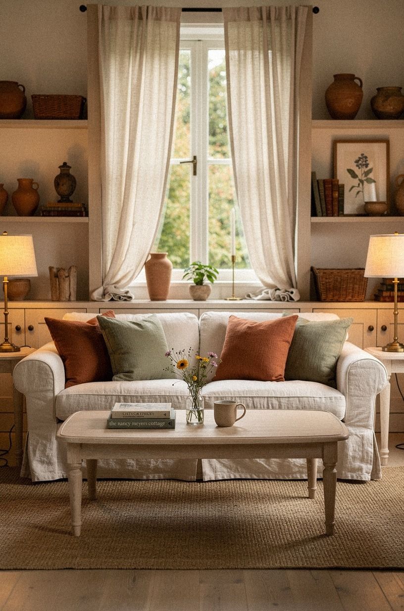 Mix old and new for living room ideas cottagecore
