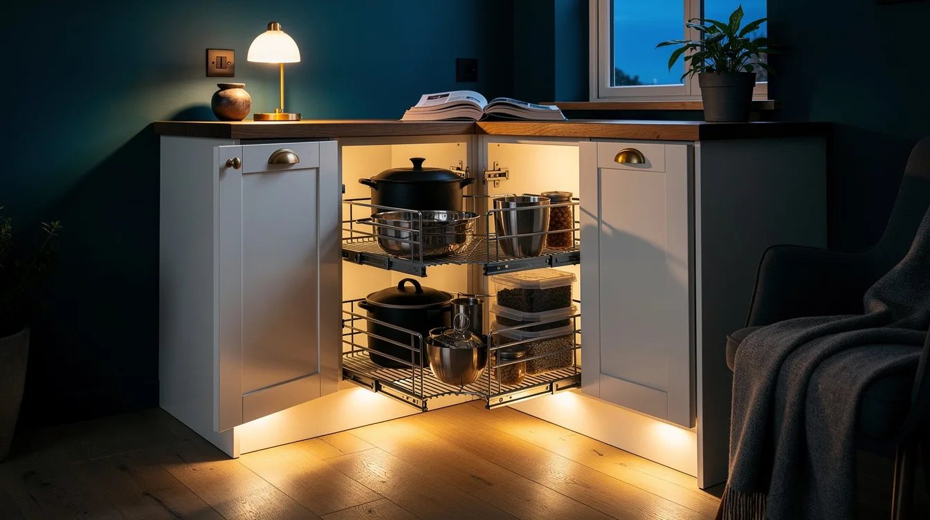 Blind Corner Cabinet Eating Your Cookware? 12 Home Depot Pull-Outs