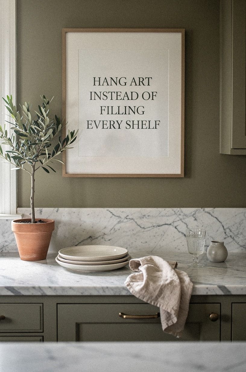 Hang Art Instead of Filling Every Shelf