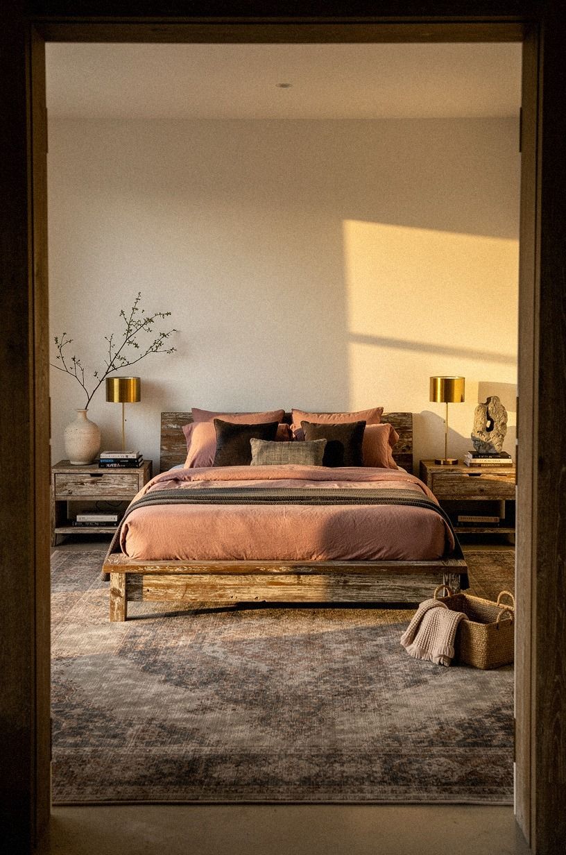 Extend a rug past the bed instead of stopping at the nightstands