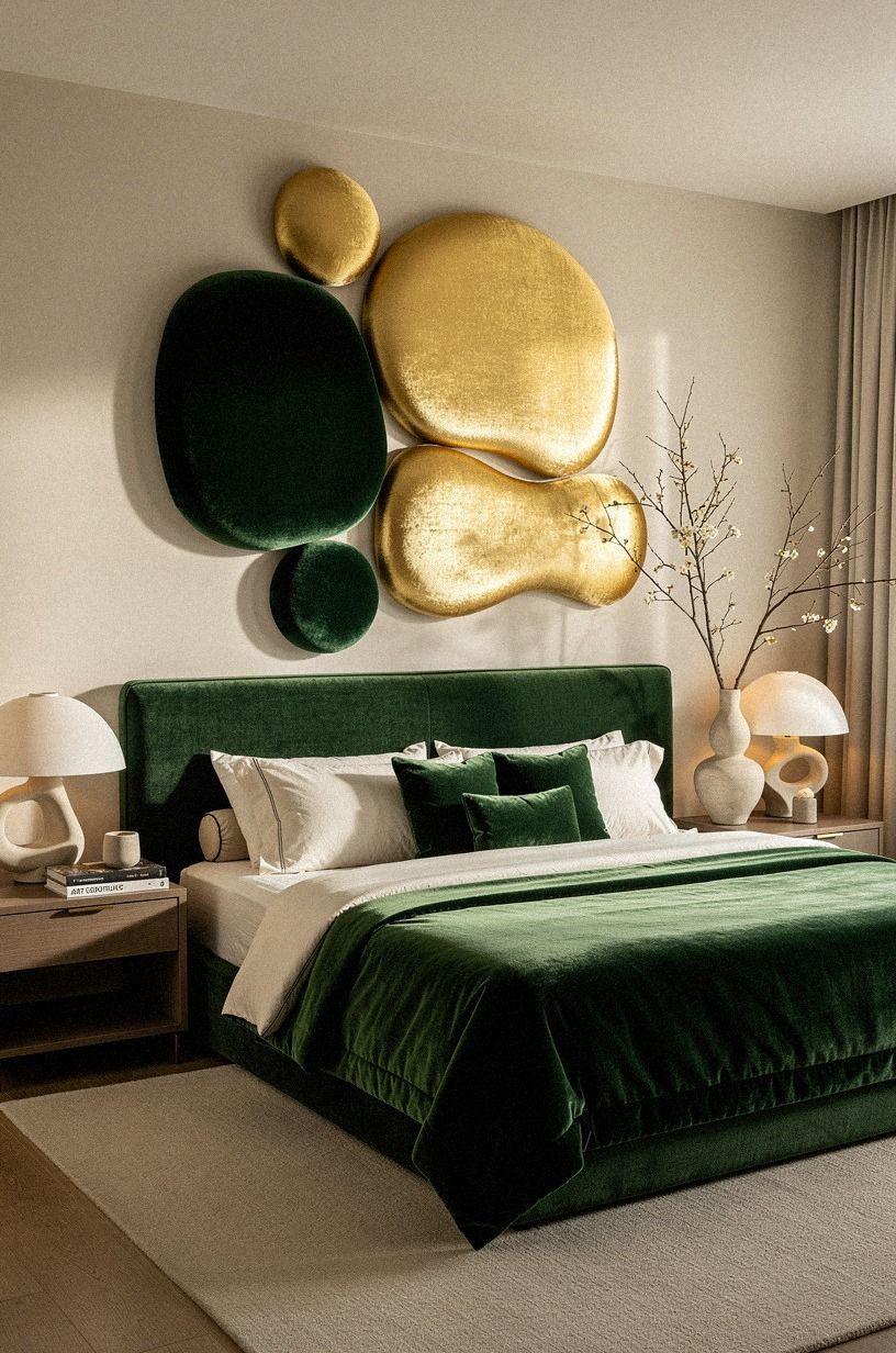 Frame the bed with the Soft-Edge Art Group