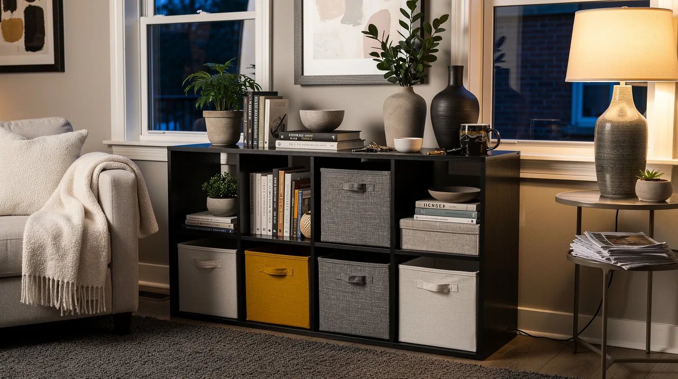 Fill Cubbies with Fabric Cubes