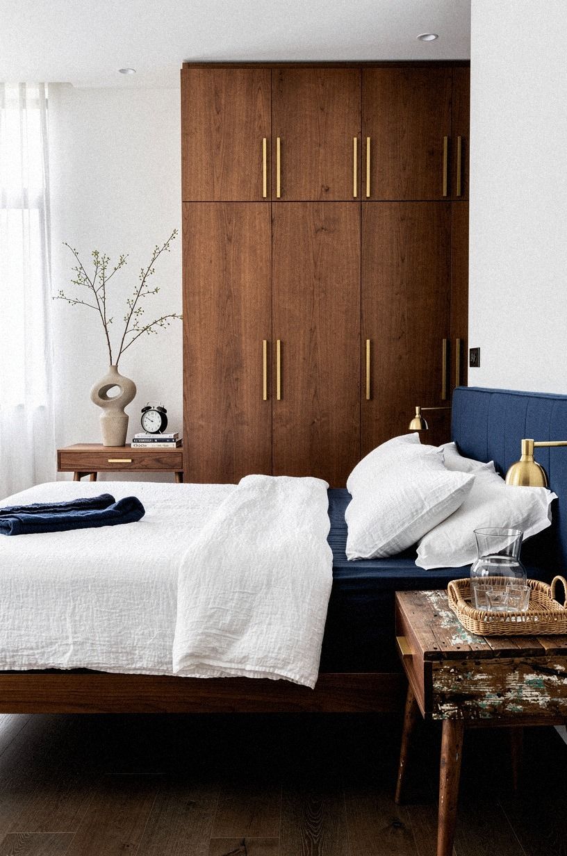 Float the bed for a clearer wardrobe sightline
