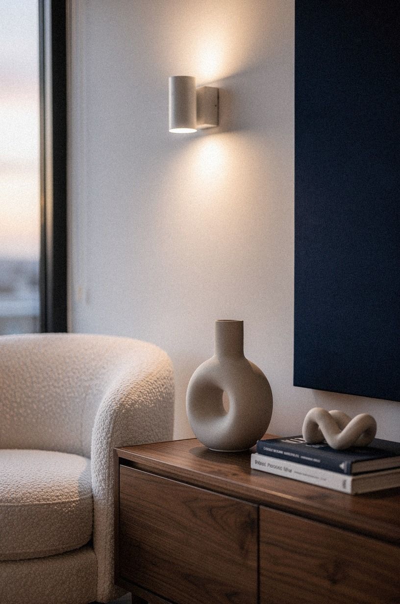 Add plug-in sconces instead of another shelf