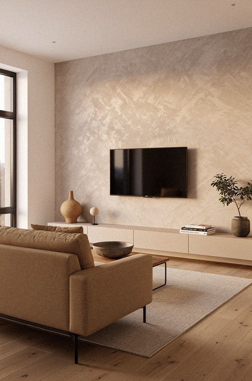 Check the sofa depth before mounting a small TV