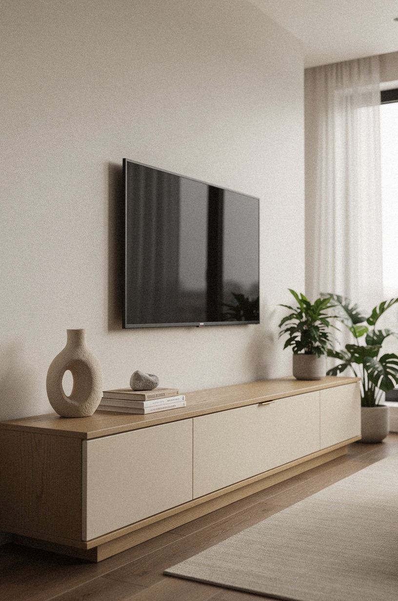 Create a rental-friendly simple media wall