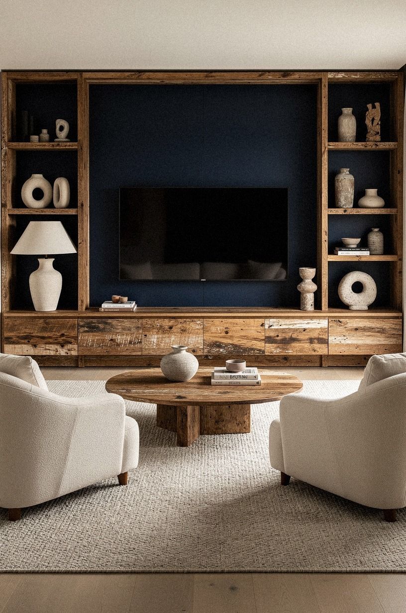Let the rug connect the seating to the screen