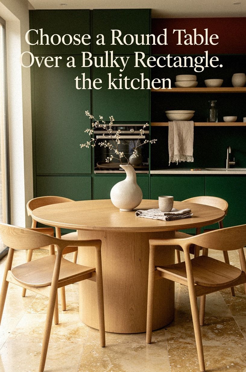 Choose a Round Table Over a Bulky Rectangle