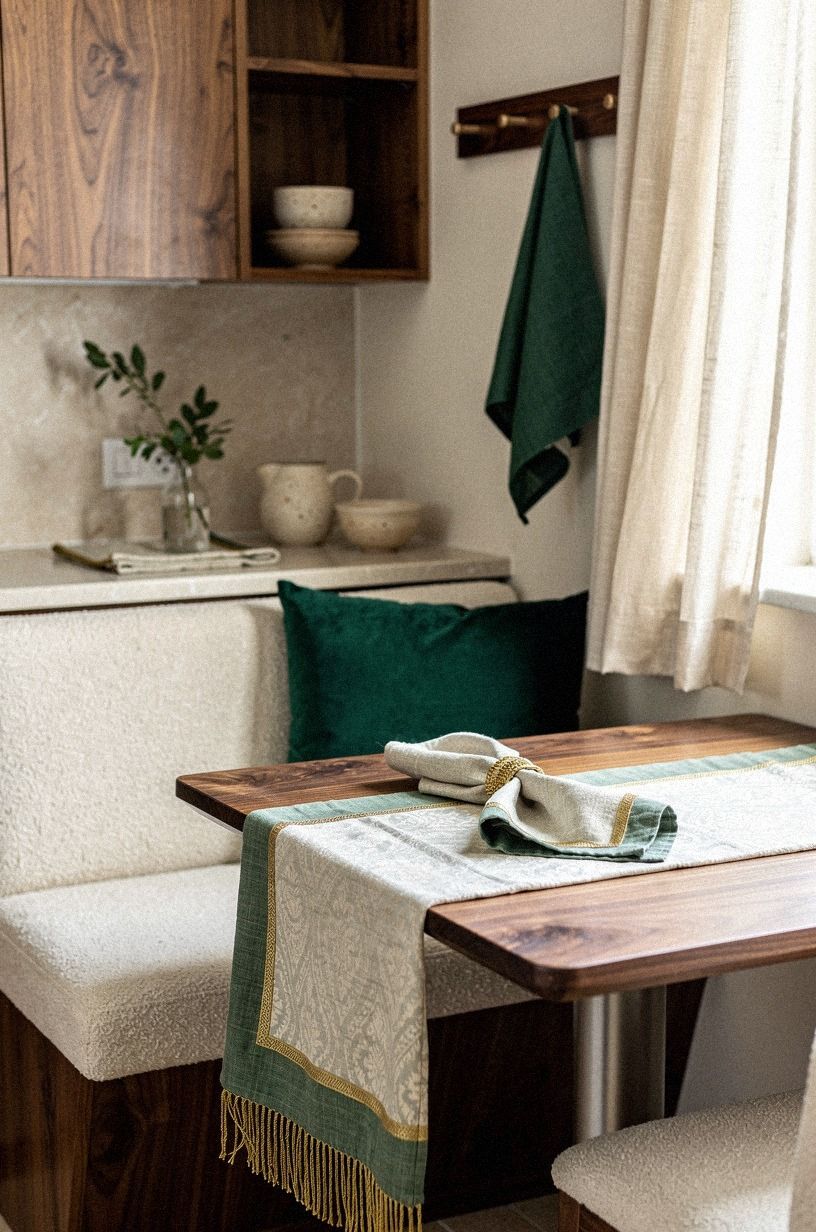 Mix Cottage Breakfast Nook Textiles at Three Heights