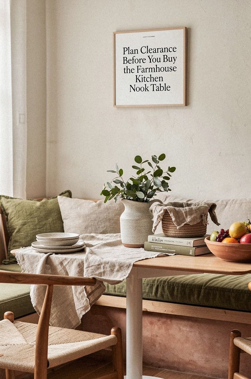 Plan Clearance Before You Buy the Farmhouse Kitchen Nook Table