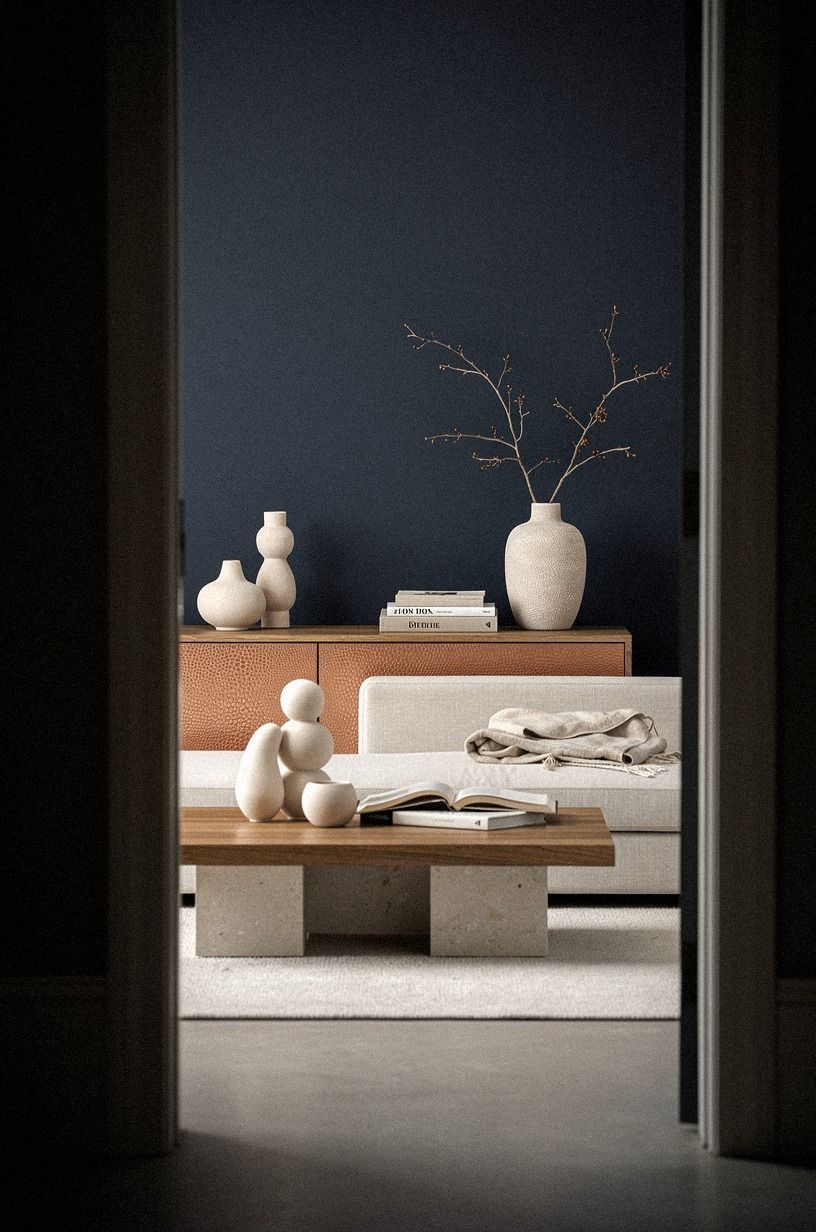 Mix Cream Ornaments With One Natural Material