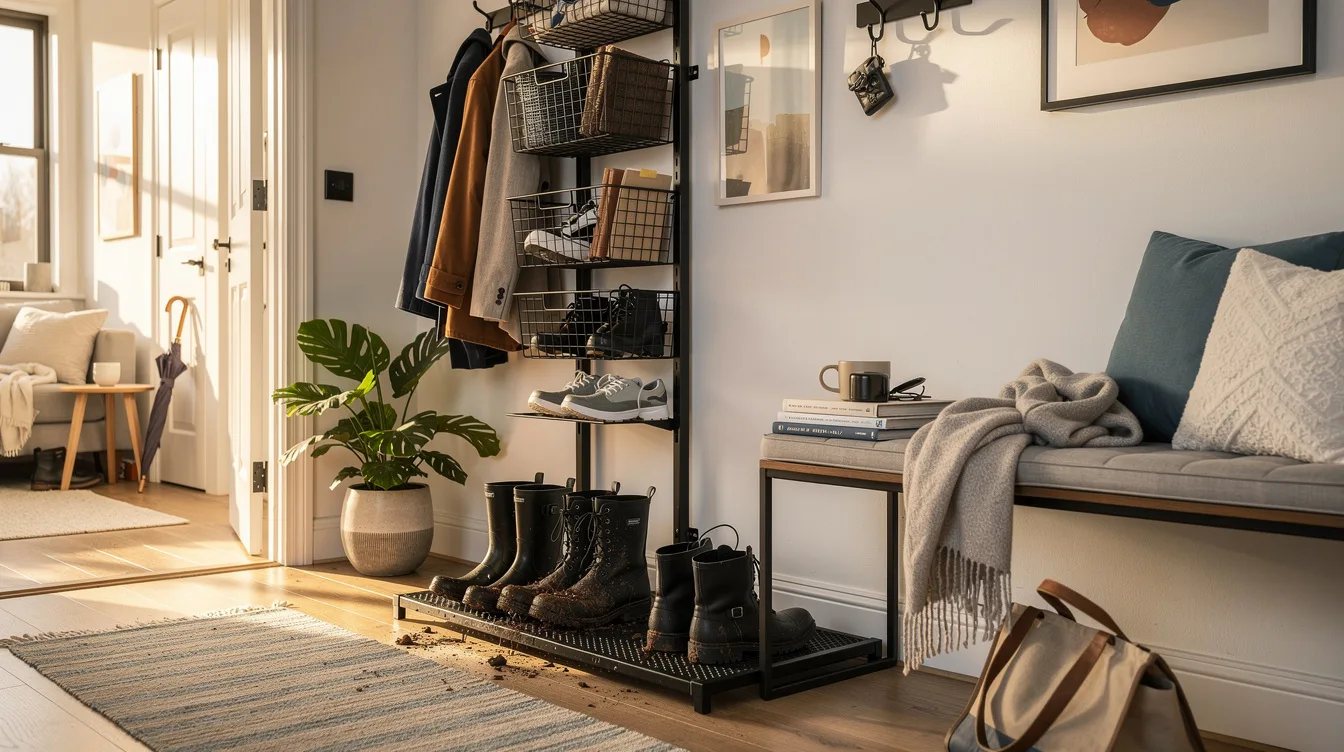 Add a Floor Tray for Wet Footwear