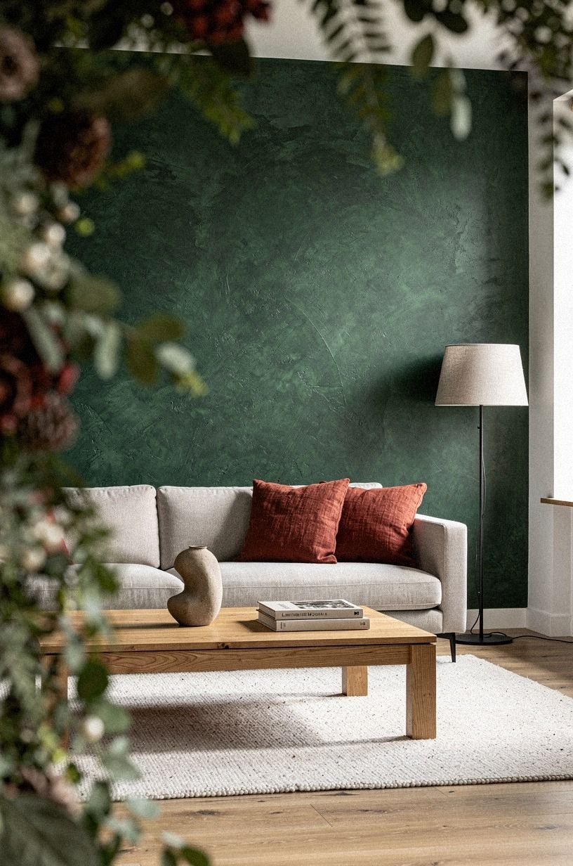 Paint the wall behind the garland, then stop