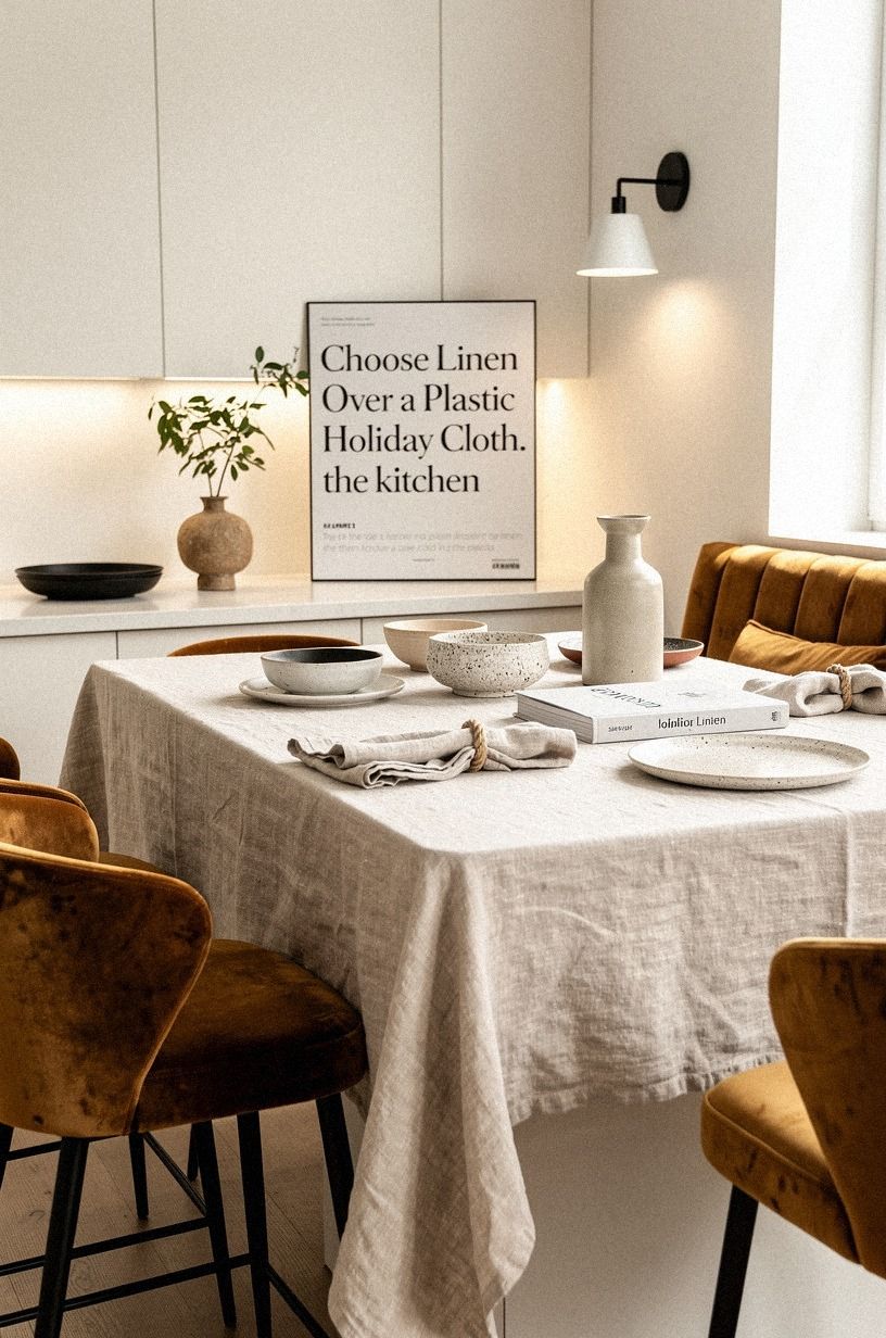 Choose Linen Over a Plastic Holiday Cloth