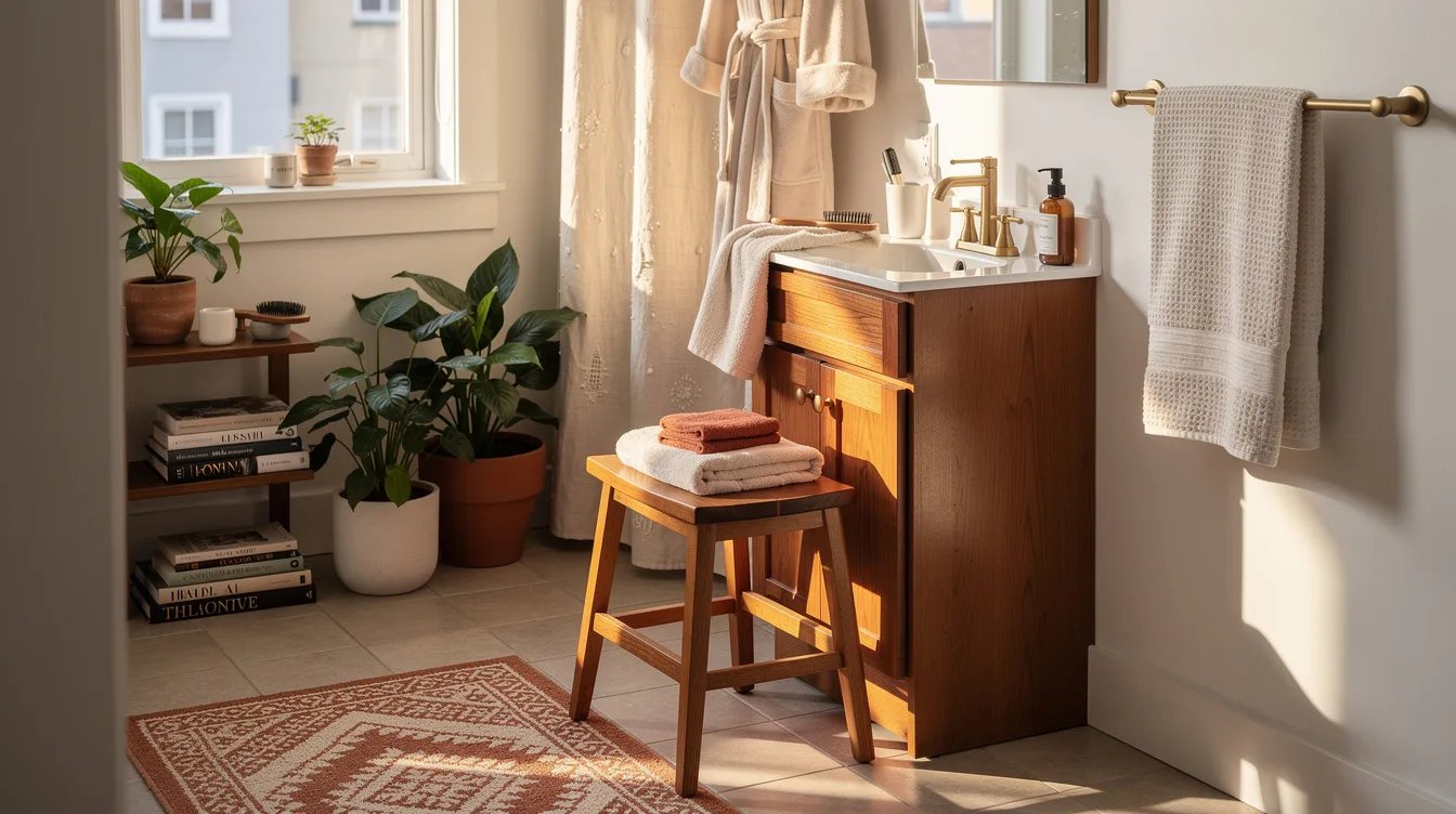 Swap the Wire Basket for a Wood Stool