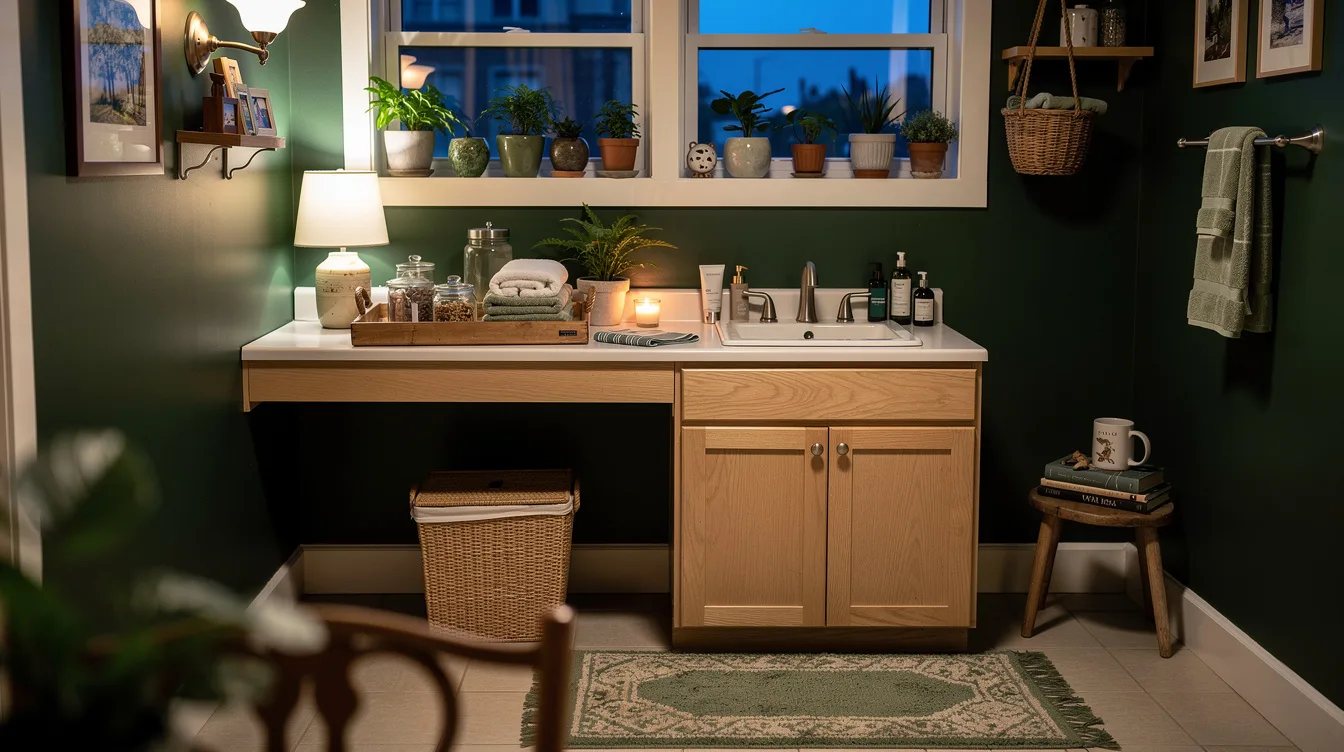 Cover the Vanity Shelf with a Tray