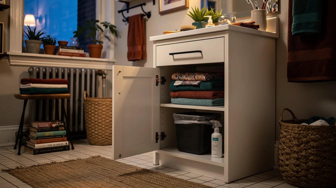 Hide the Trash Can in a Cabinet