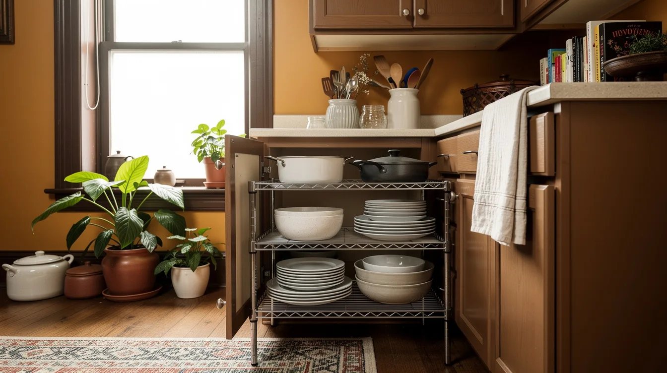 Raise Plates With a Two-Tier Shelf