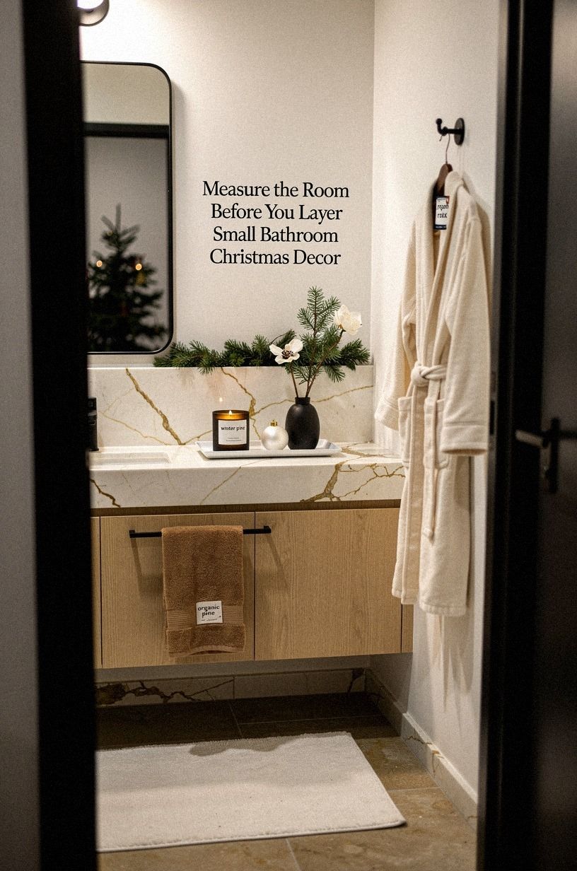 Measure the Room Before You Layer Small Bathroom Christmas Decor