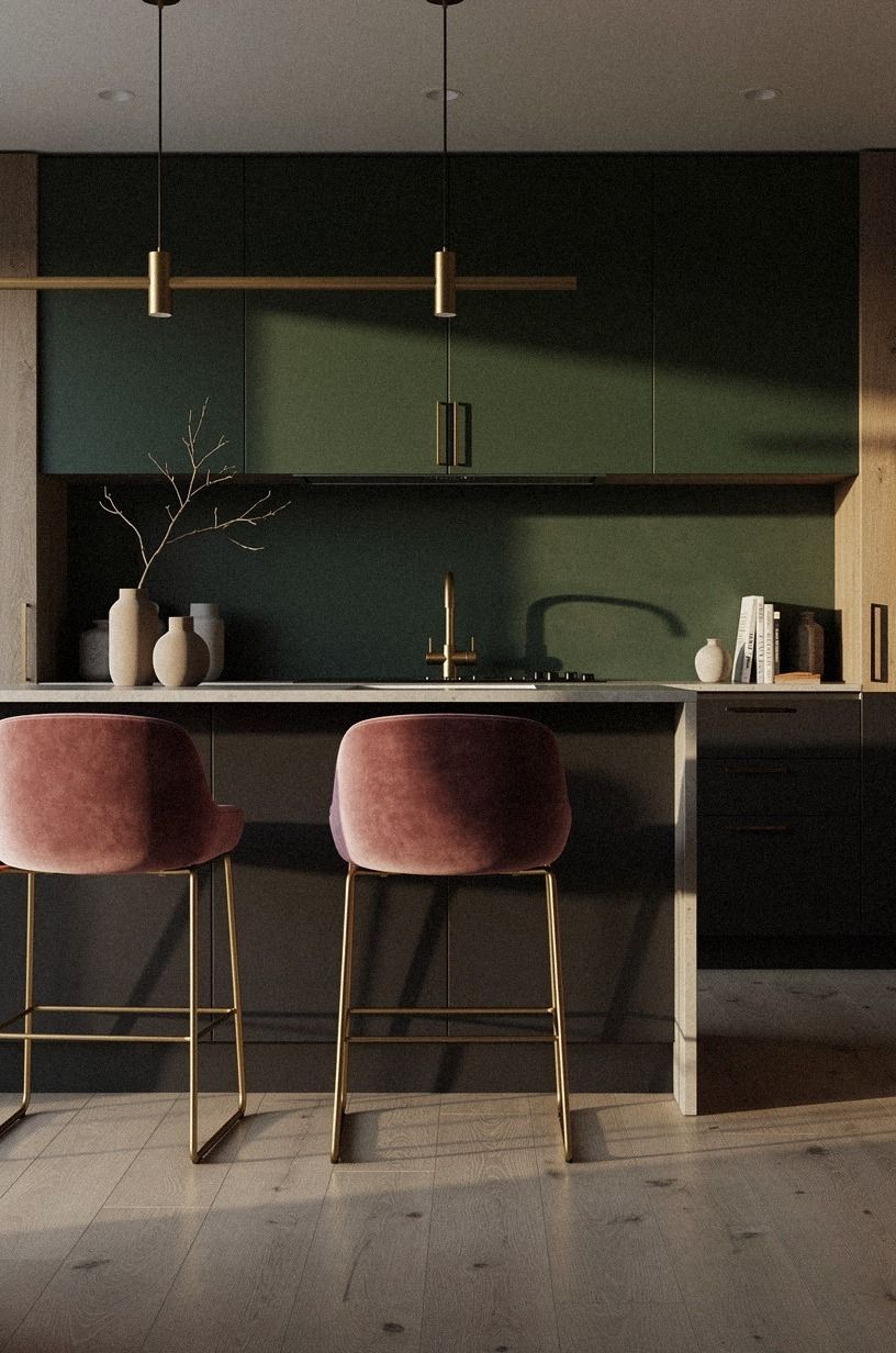 Paint the Back Wall in Farrow & Ball Studio Green