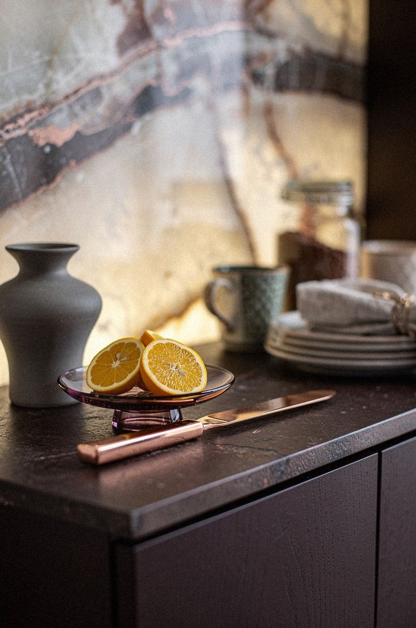 Dark Chocolate Versus a Bright Citrus Palette