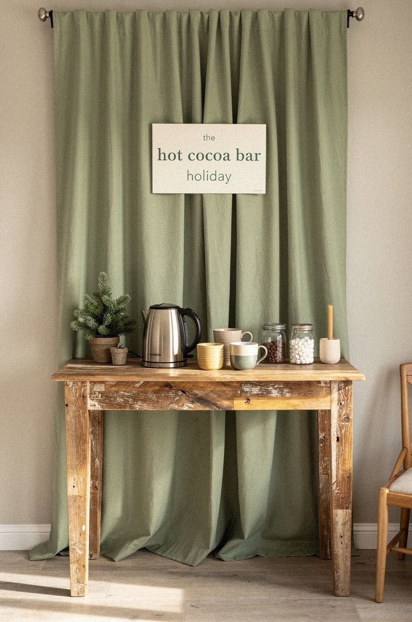 Hang a Soft Backdrop Behind the Drink Station