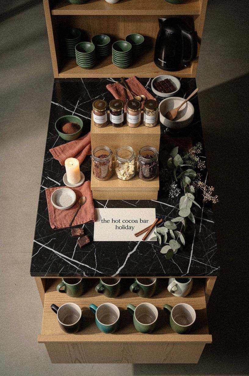Layer a Three-Height Cocoa Station for Better Flow