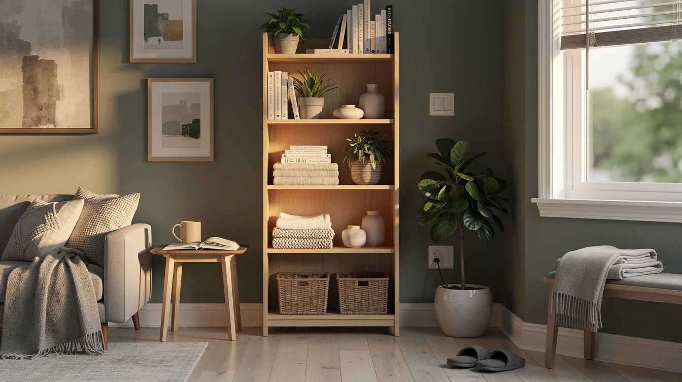 Use a Tall Bookcase for Vertical Storage