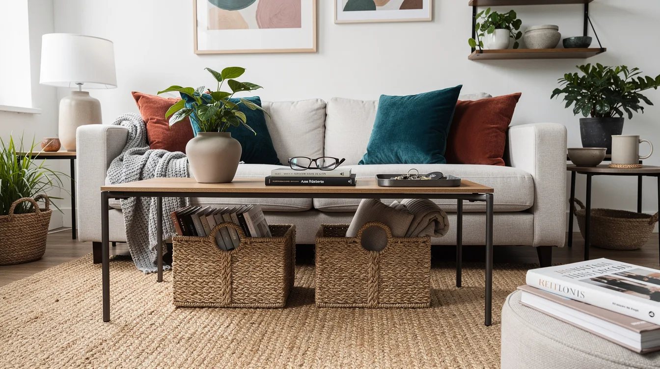 Add a Narrow Console Behind the Sofa