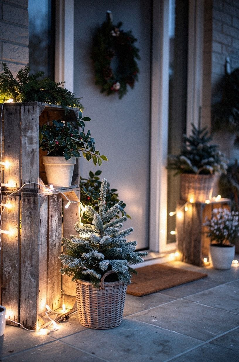 Arrange a Budget-Friendly Lighted Crate