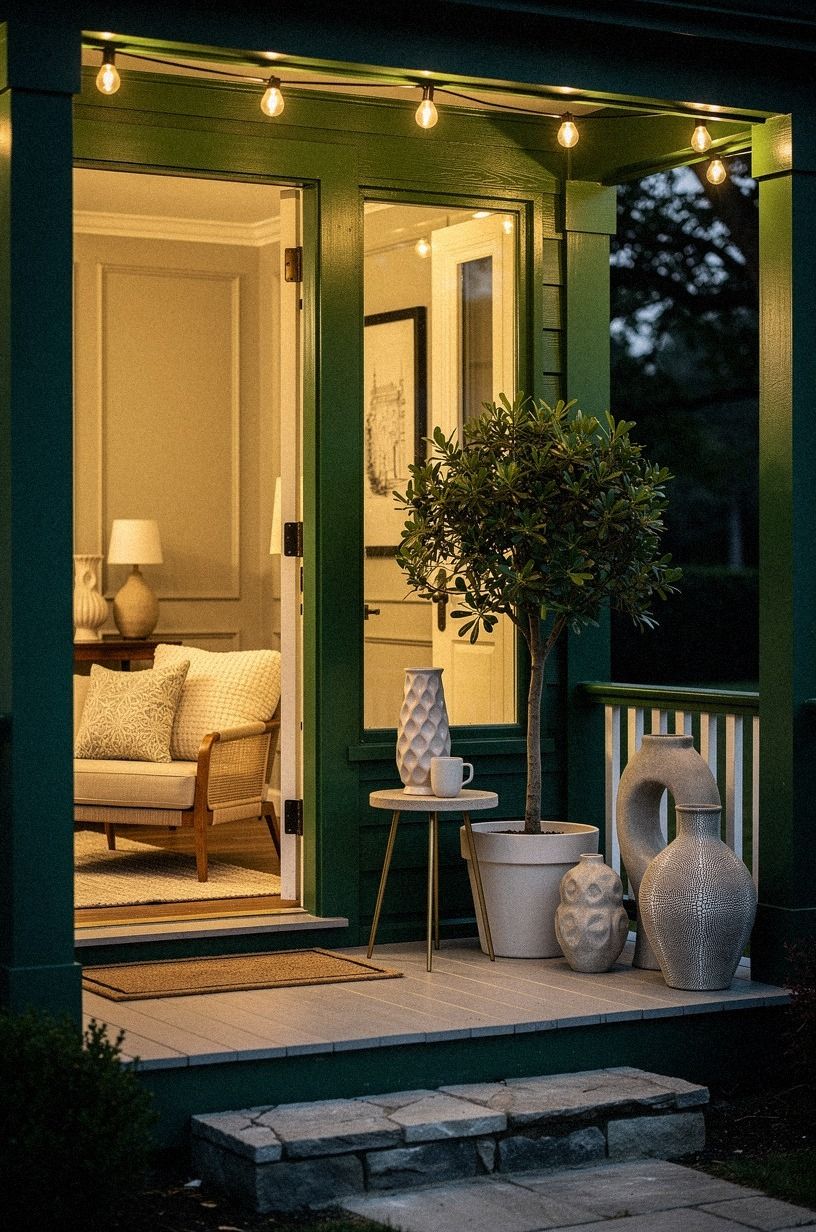 Swap Greenery for a Potted Mini Tree