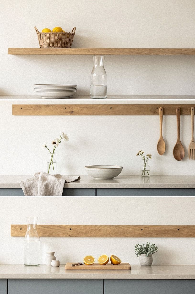 Float an Oak Rail Above the Counter
