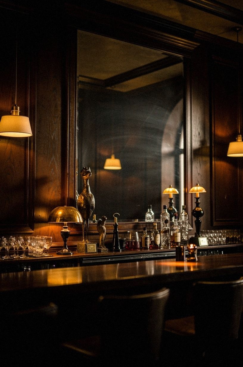 Float a Smoked Mirror Behind the Bar