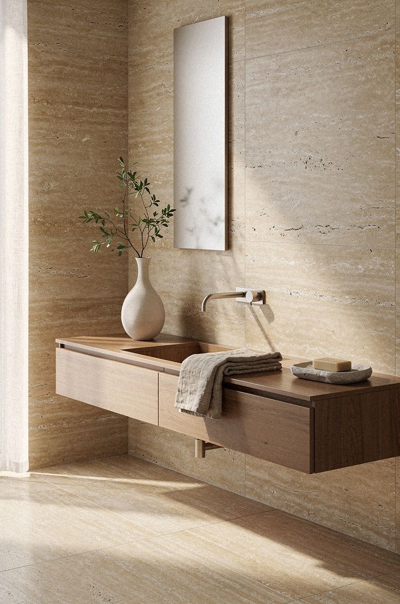 Mix small accessories with large surfaces