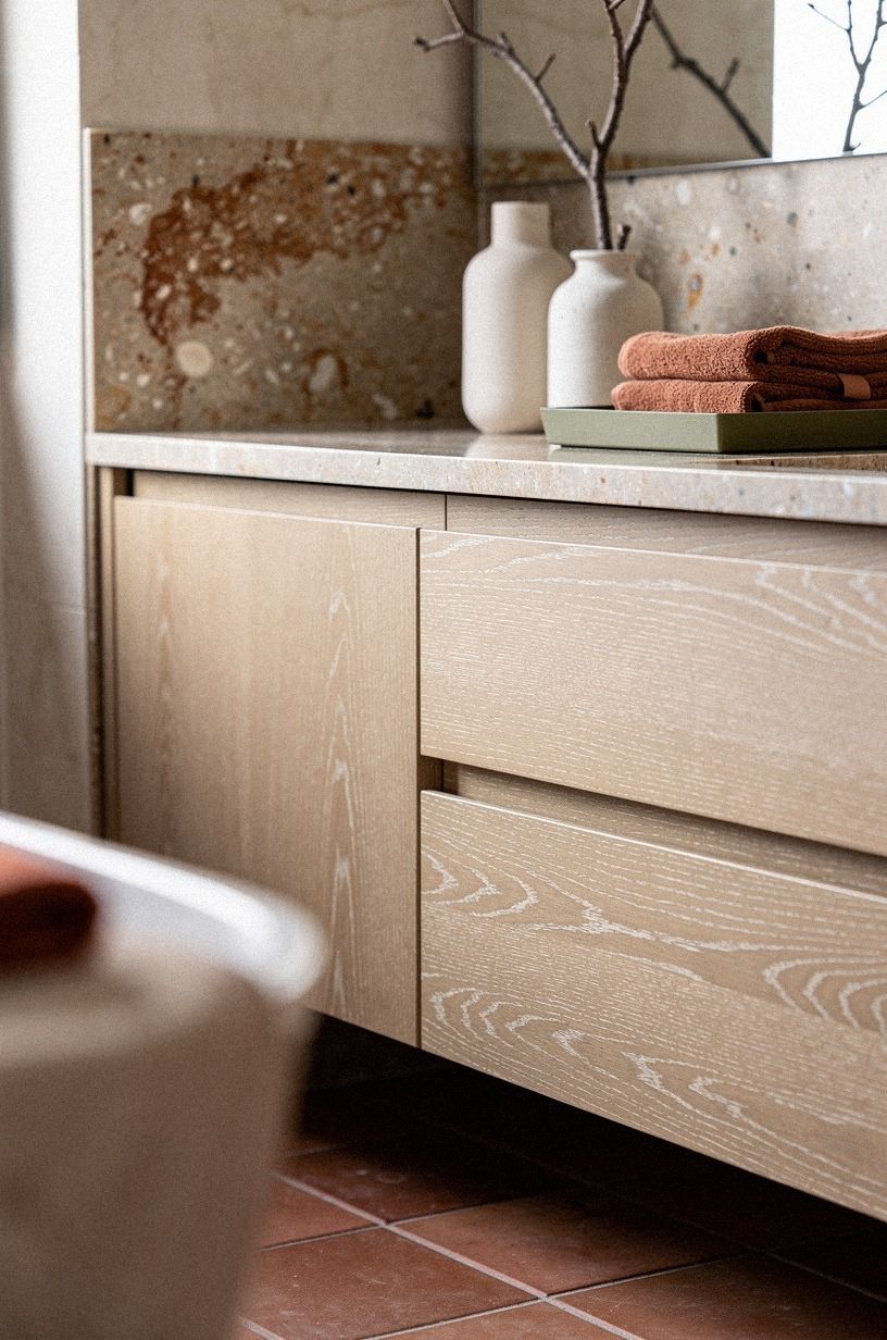 Use The Two-Wood Rule beside natural stone