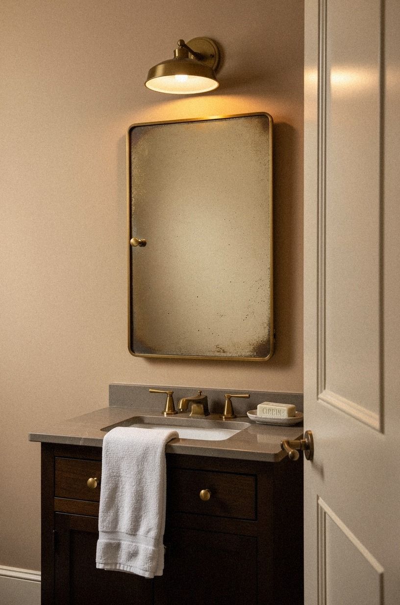 Frame the Mirror With Warm Metal