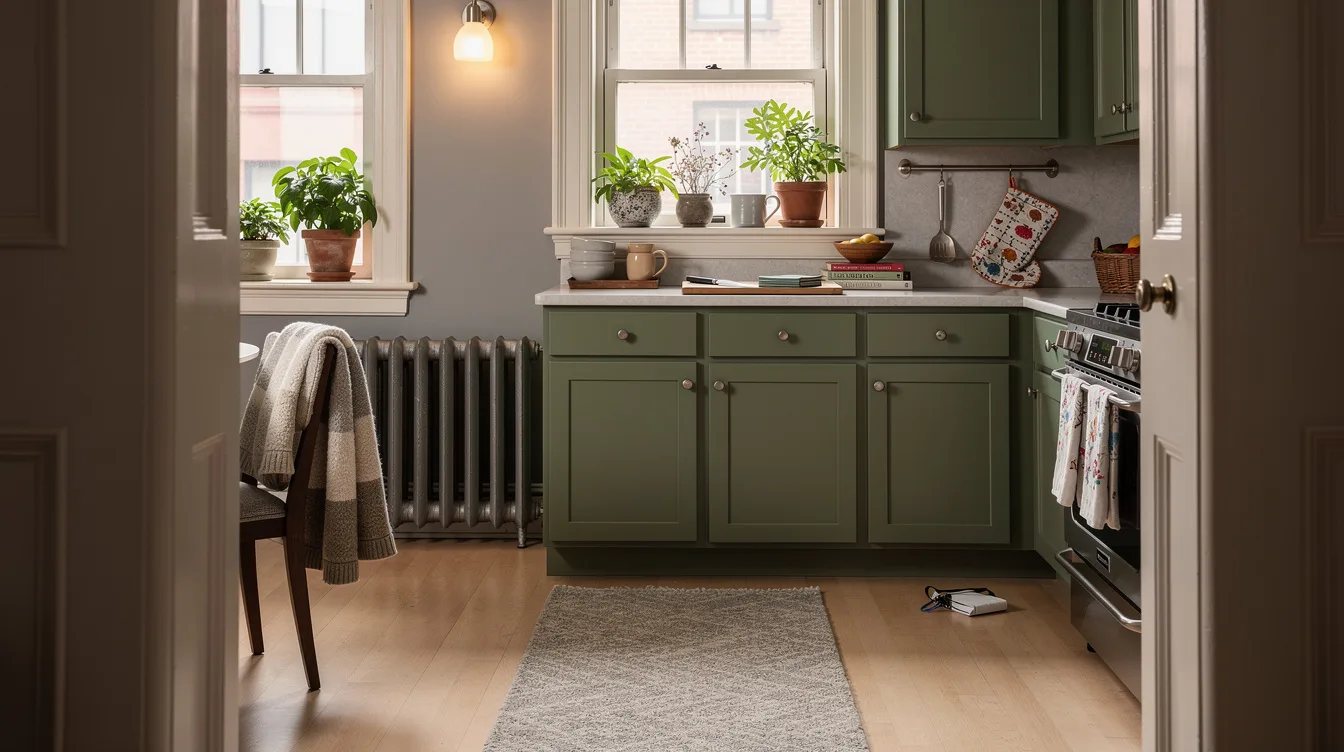 Center the Runner on Cabinet Lines