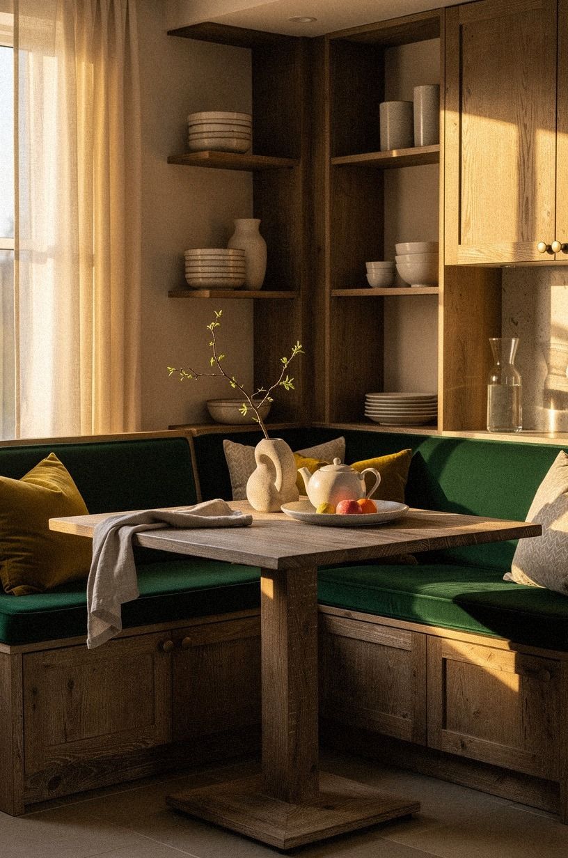 Build The Two-Wood Rule into a corner breakfast nook