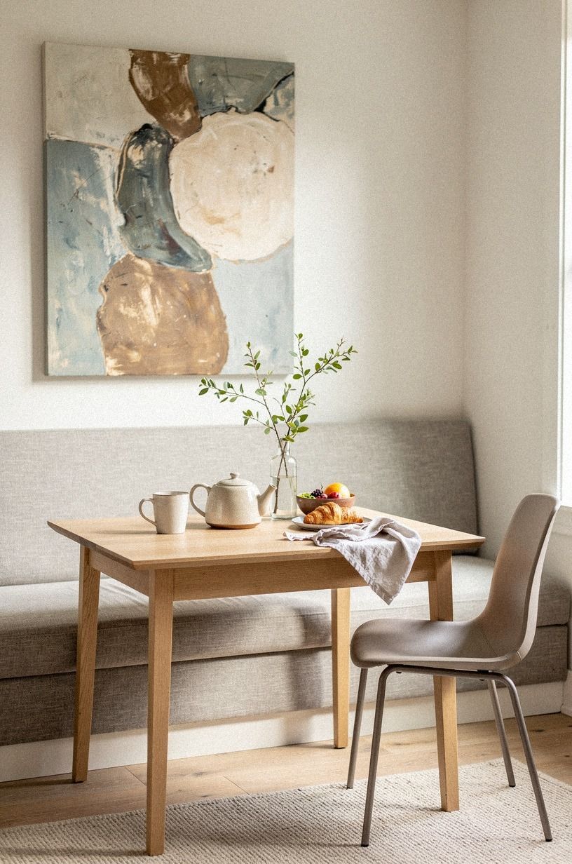Add a peel-and-stick backsplash behind the table