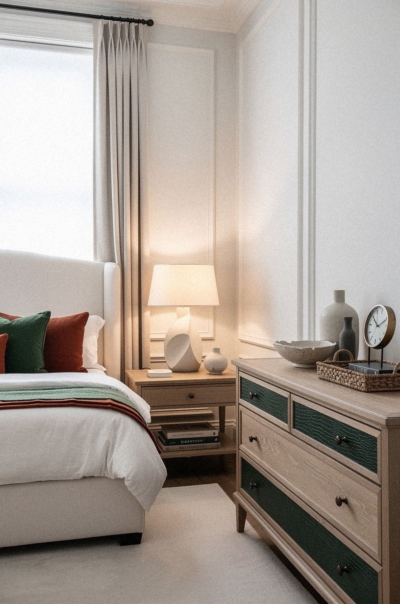 Use Tonal White for a Quiet Romantic Bedroom