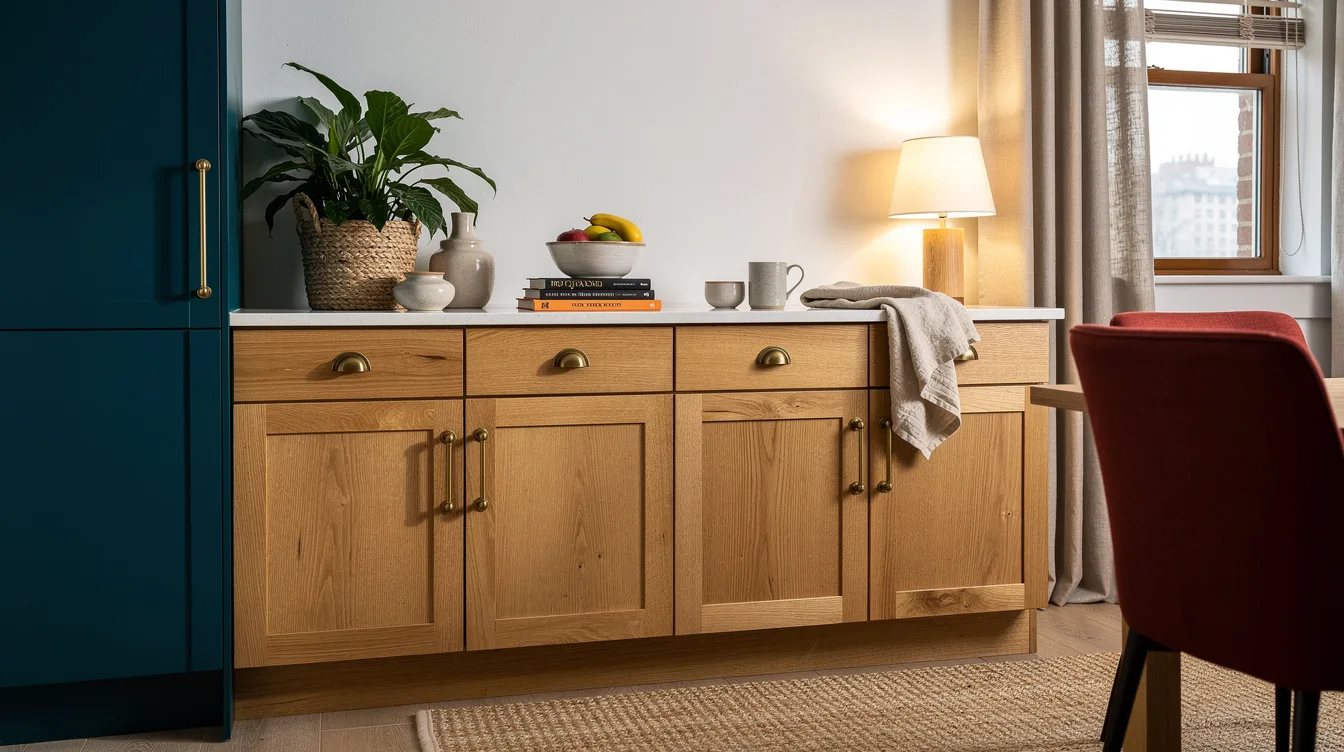 Choose Aged Brass for Warm Contrast