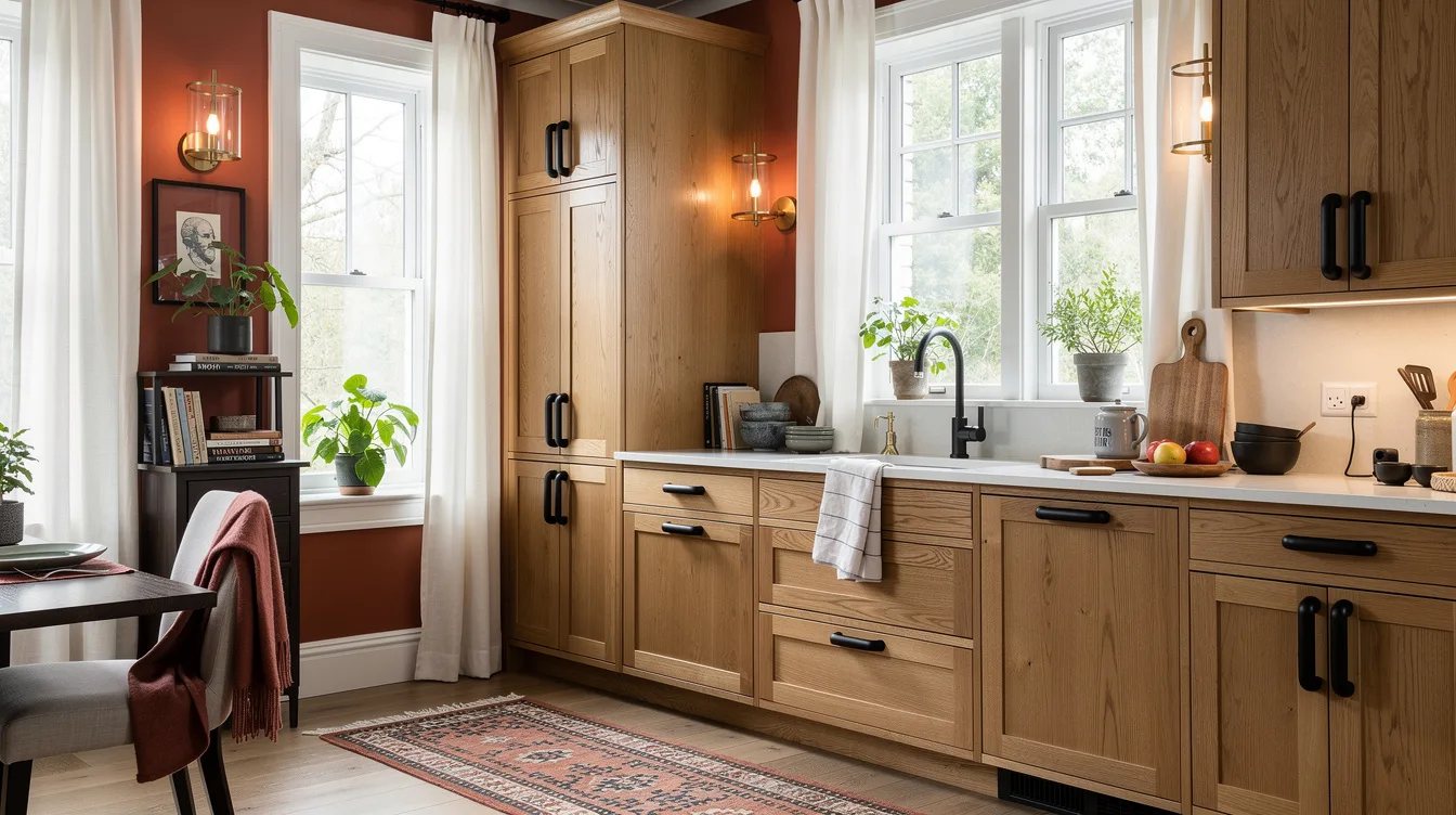 Pair Oak With Softened Black