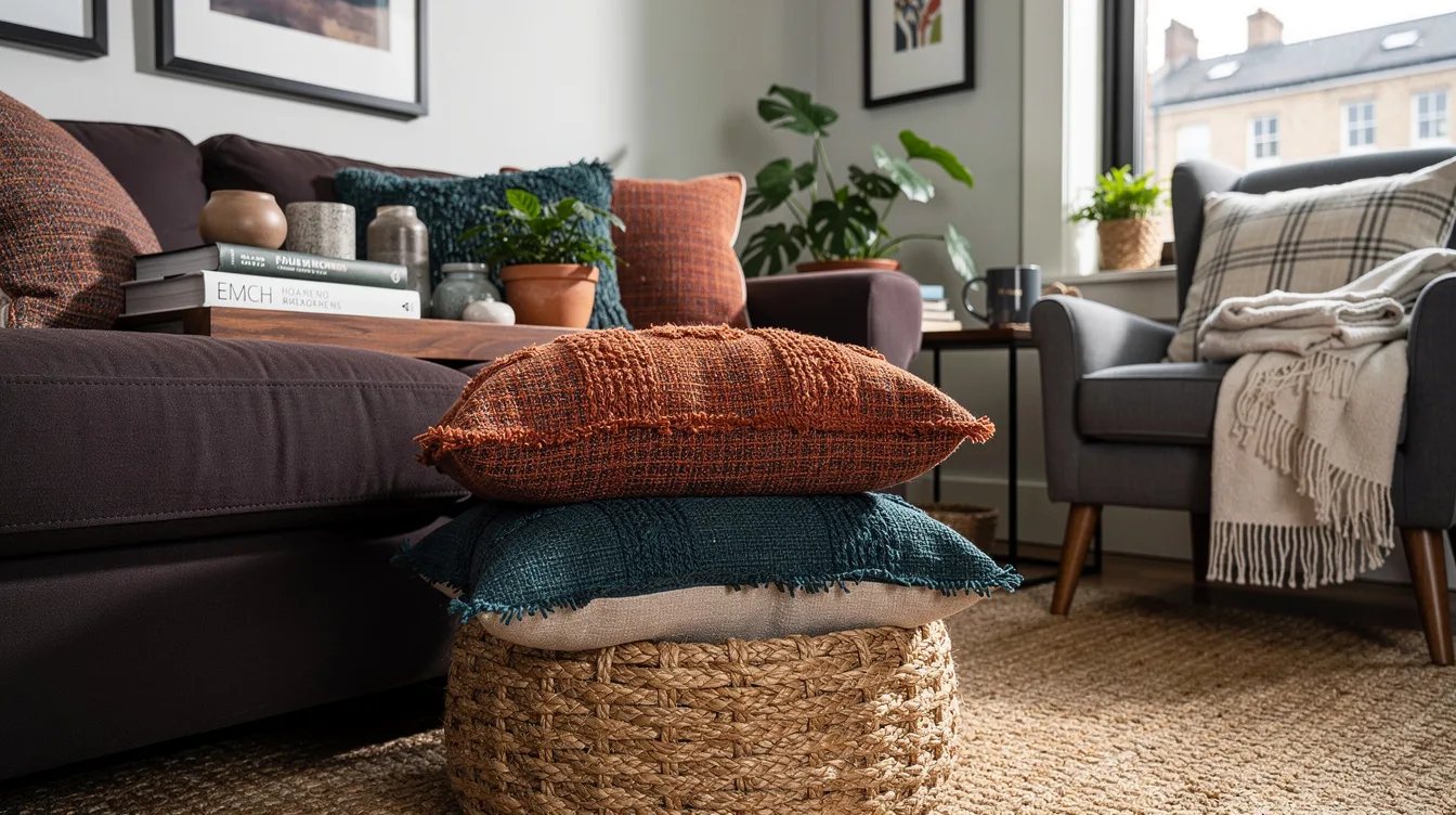Layer a Textured Accent Pillow
