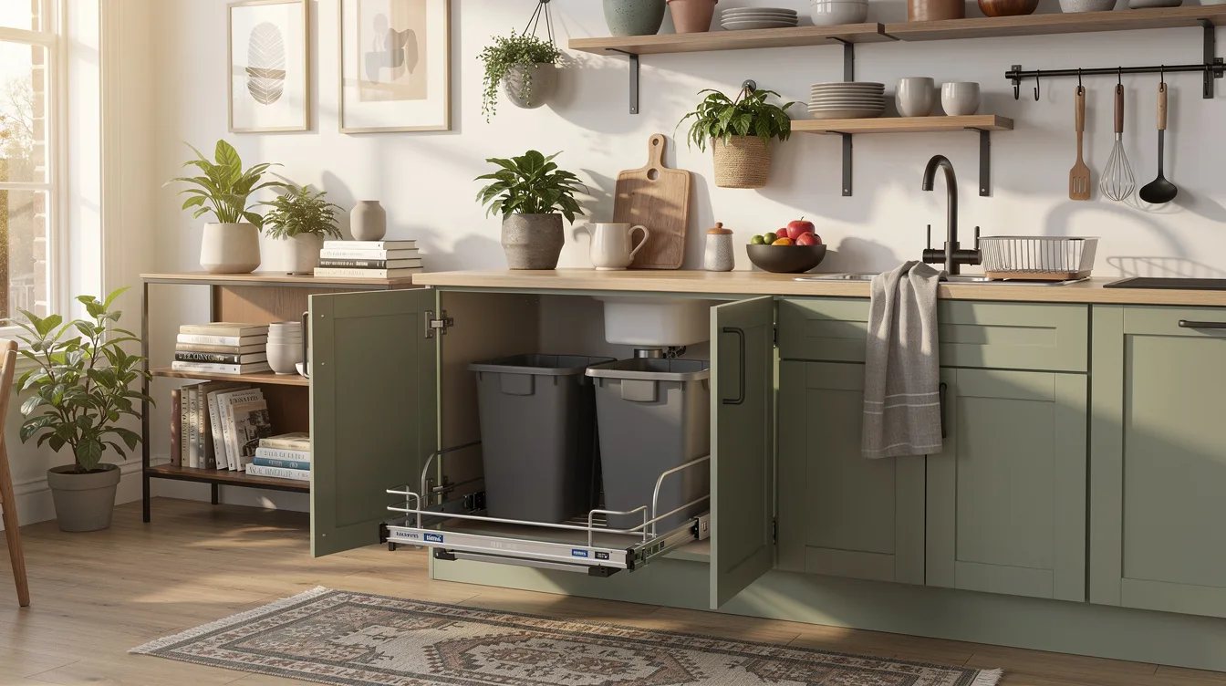 Hide Trash Bins Under the Sink
