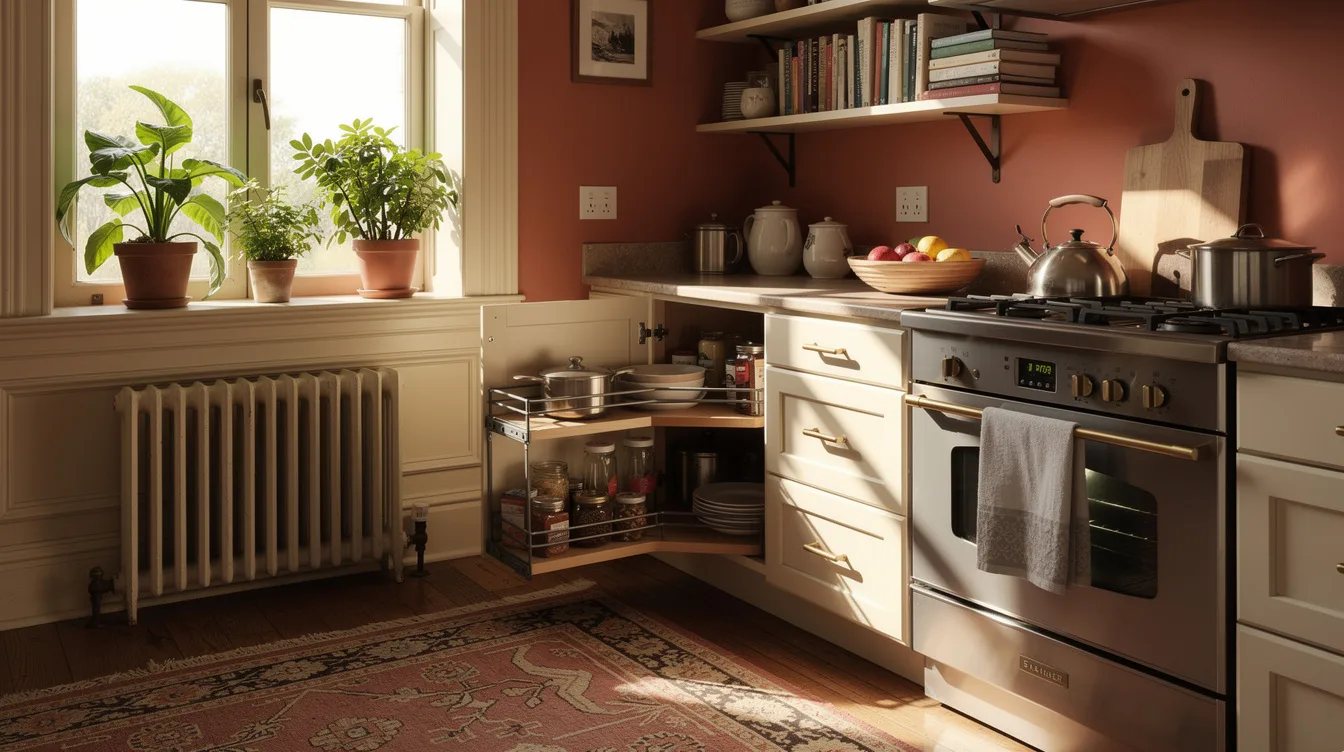 Organize the Blind Corner with Swing-Out Shelves